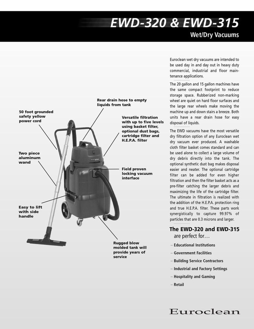 Euroclean EWD 315 Specifications