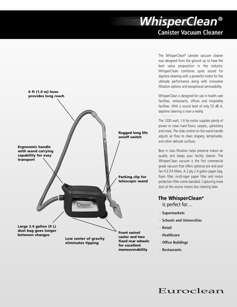 Euroclean WhisperClean Specifications