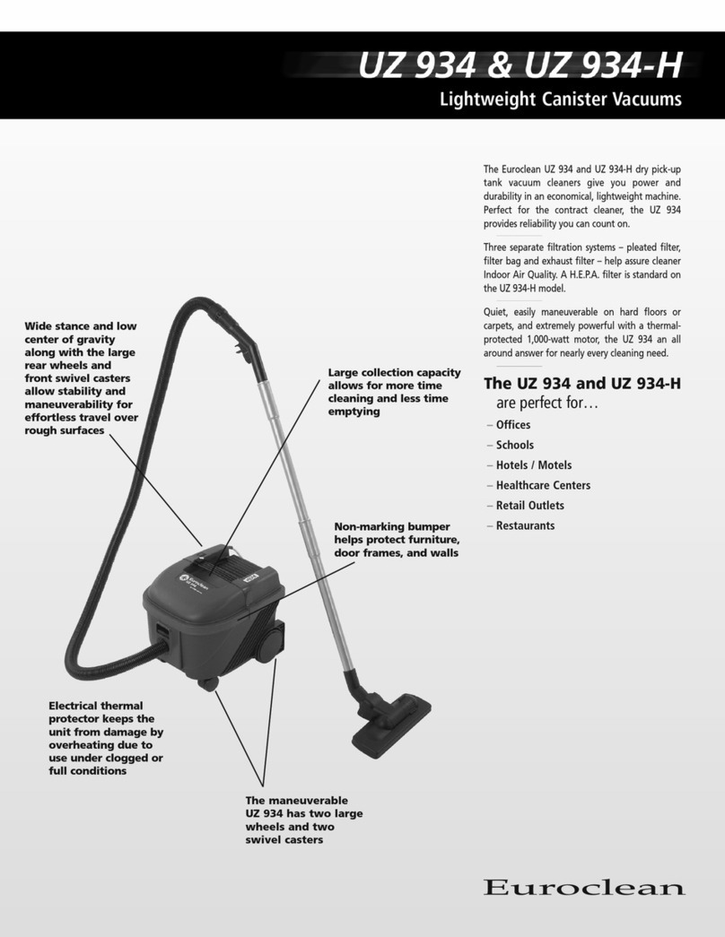 Euroclean UZ 934 Specifications