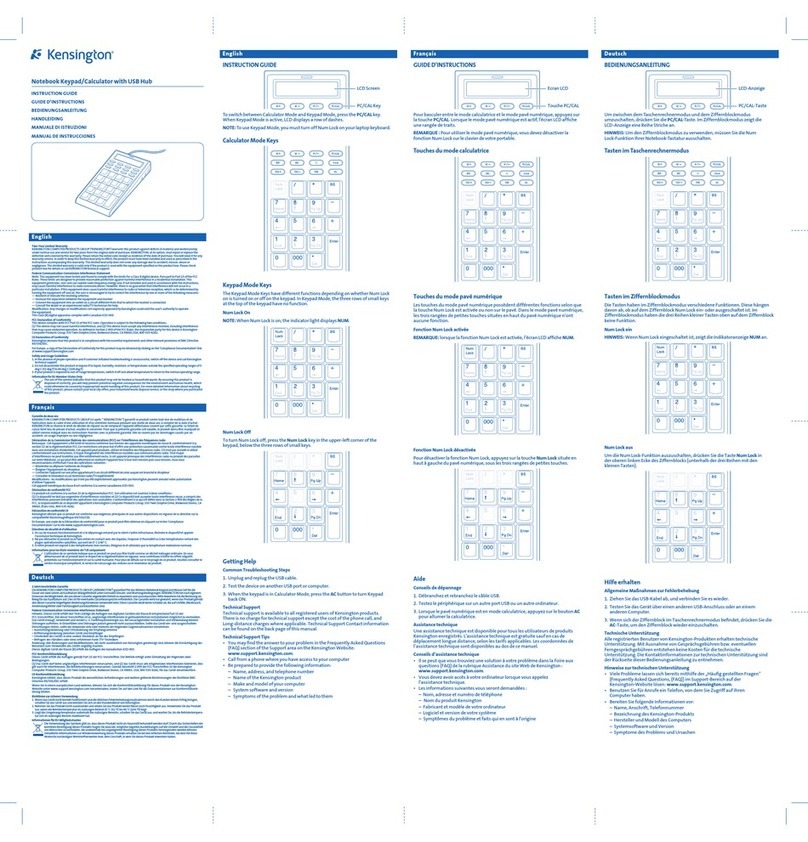 Kensington 72274 Manual
