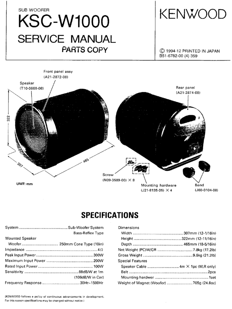 Kenwood KSC-W1000 User manual Kenwood KSC-W1000 User manual
