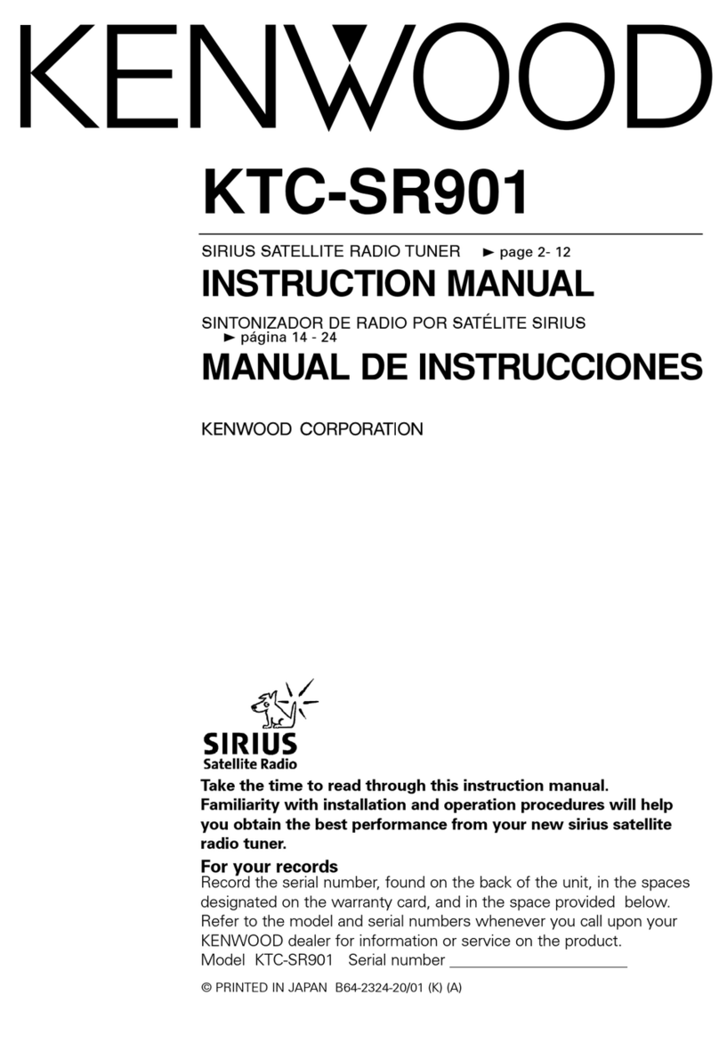 Kenwood KTC-SR901 - Digital Satellite Tuner instruction manual