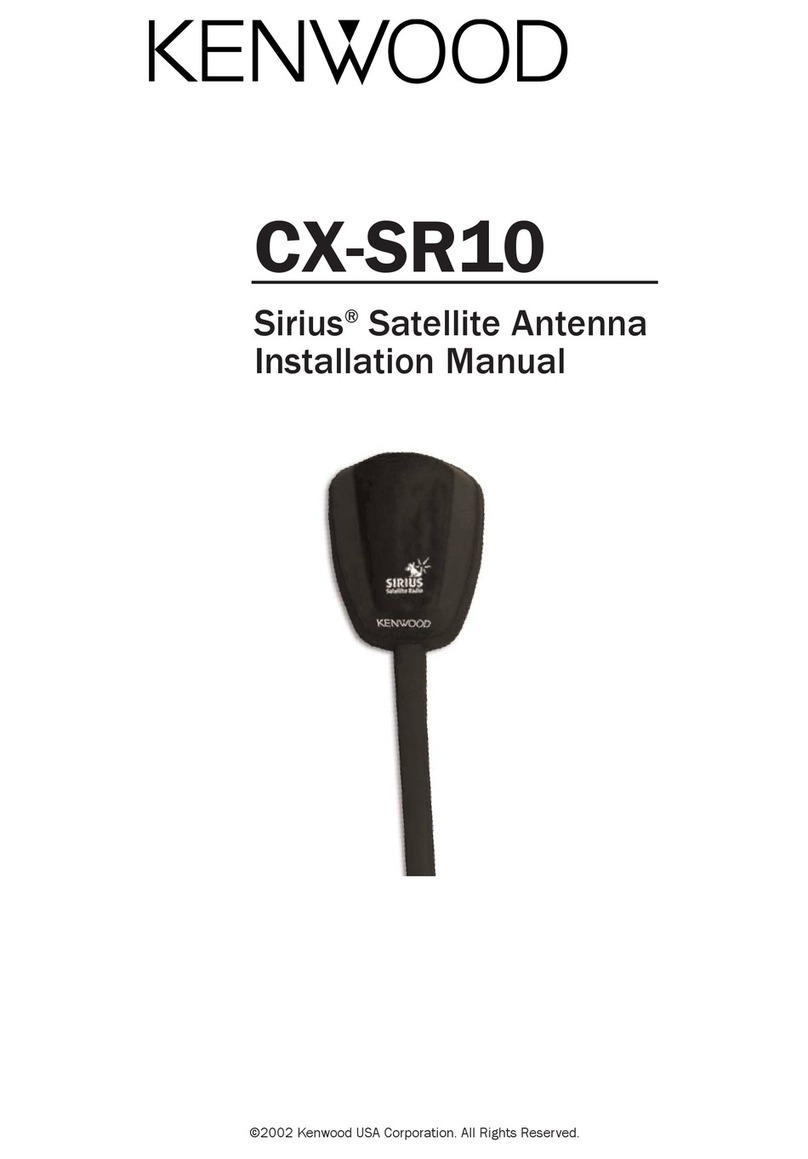 Kenwood SIRIUS CX-SR10 installation manual