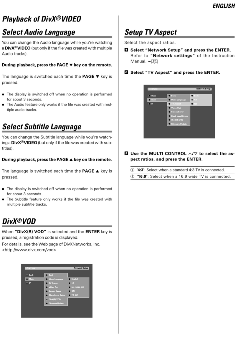 Kenwood VRS-N8100 - AV / Digital Multimedia Receiver DivX Playback guide