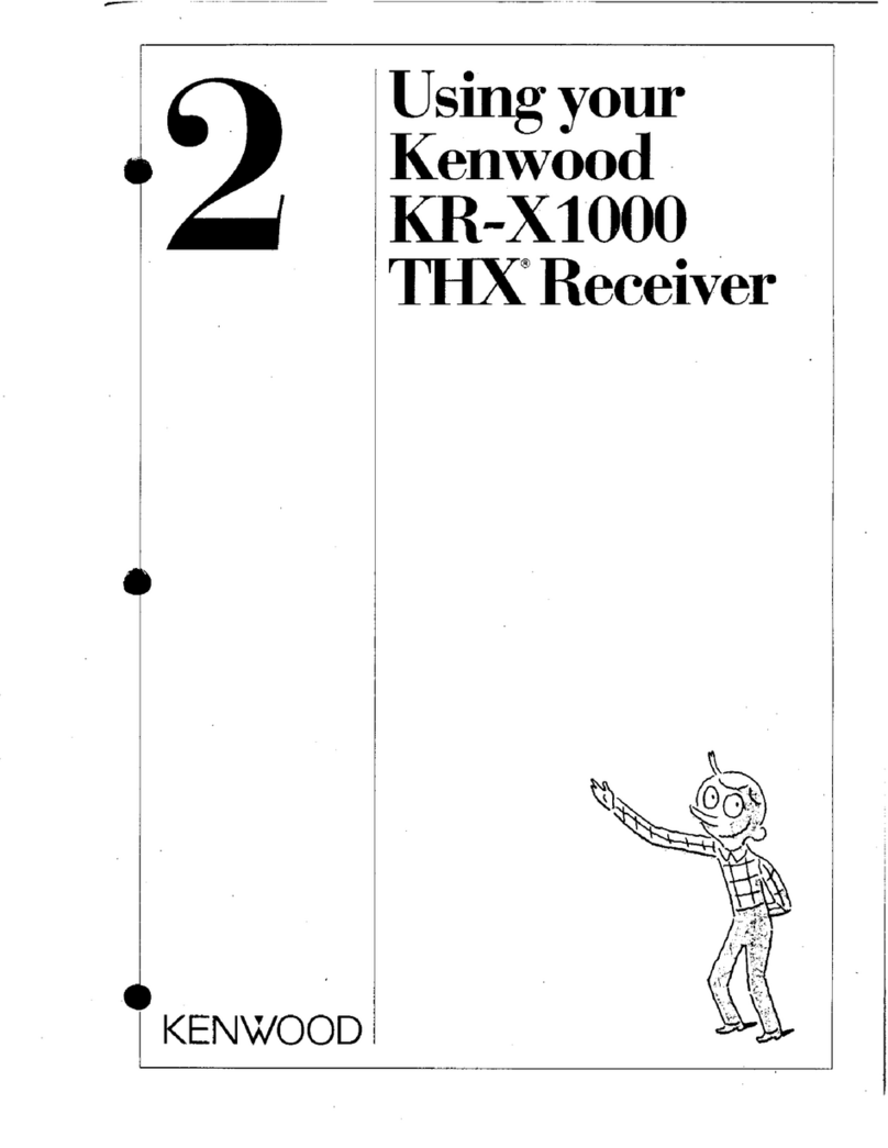 Kenwood KR-X1000 Installation and operating instructions