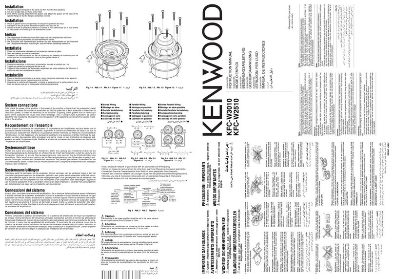 Kenwood KFC-W2510 instruction manual