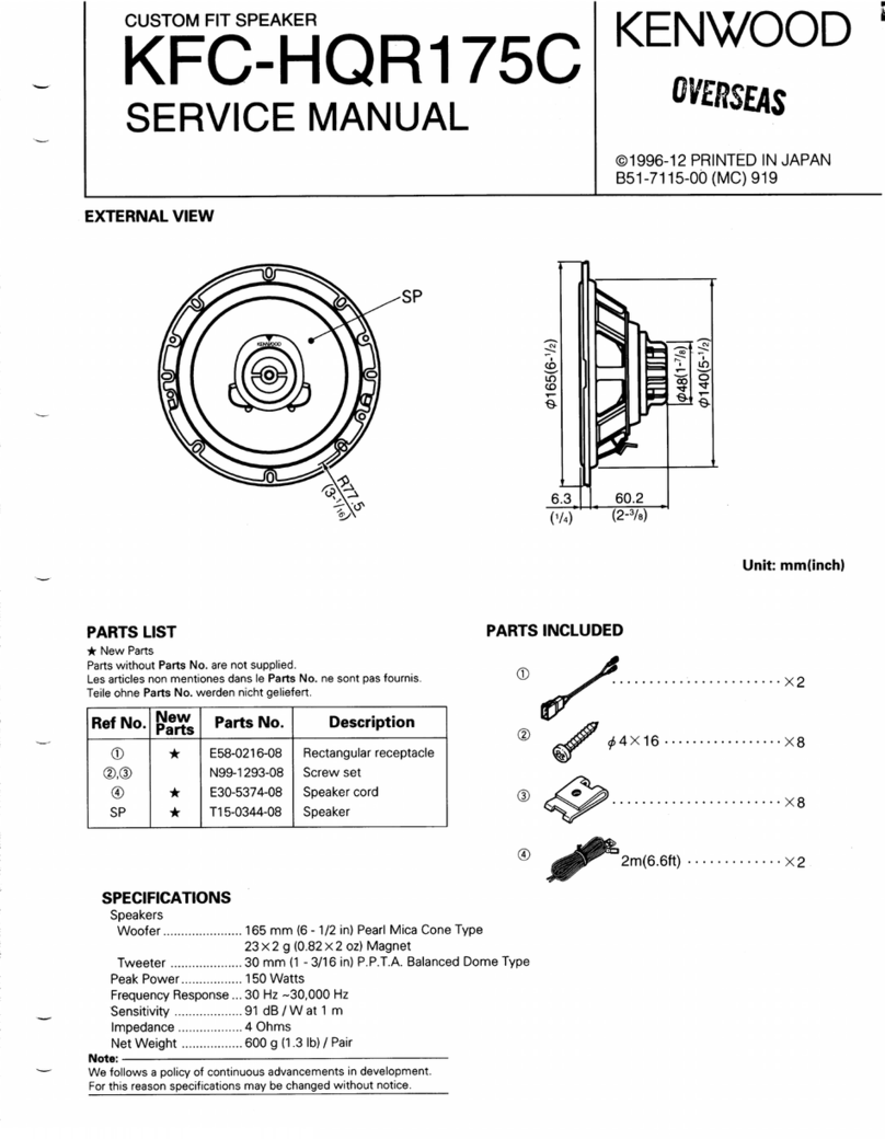 Kenwood KFC-HQR175C User manual Kenwood KFC-HQR175C User manual