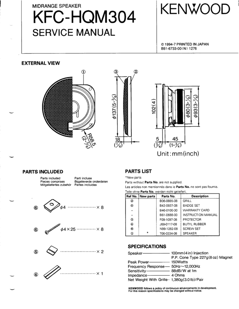 Kenwood KFC-HQM304 User manual Kenwood KFC-HQM304 User manual