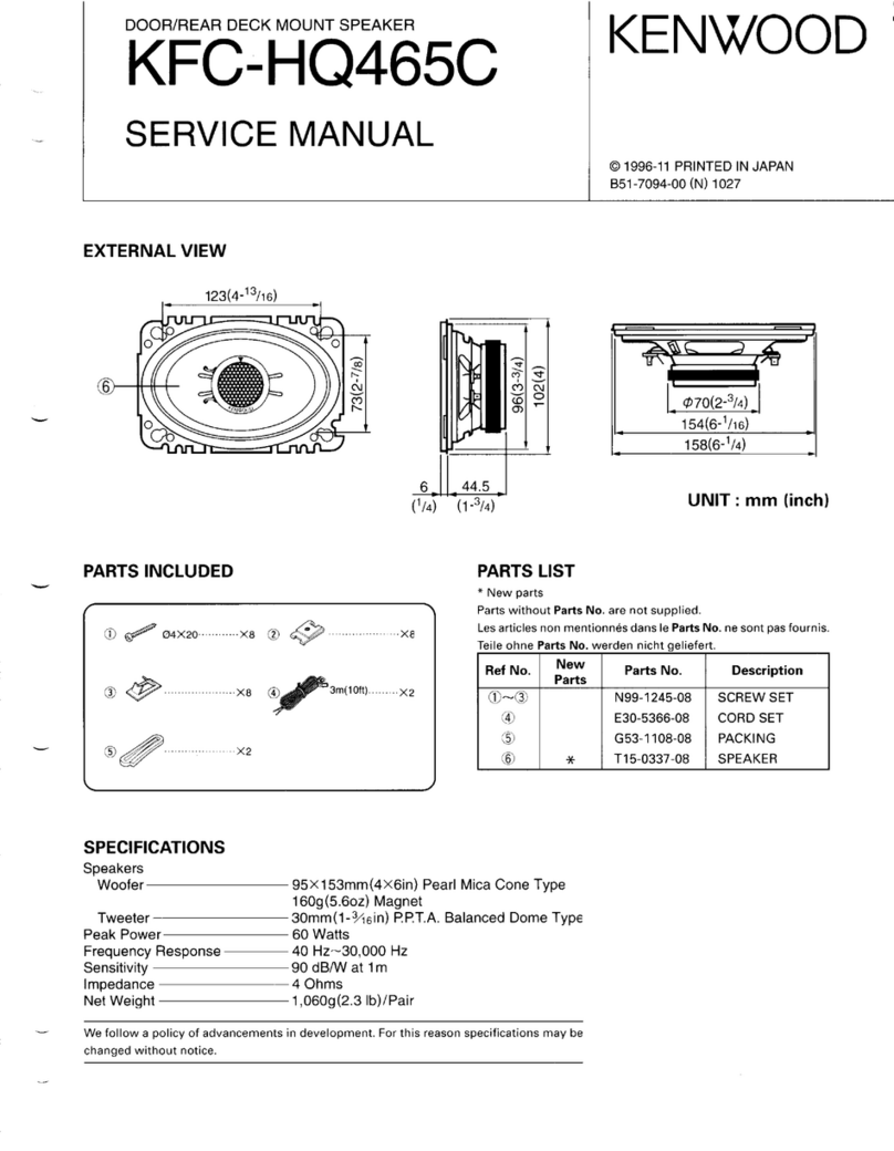Kenwood KFC-HQ465C Service manual