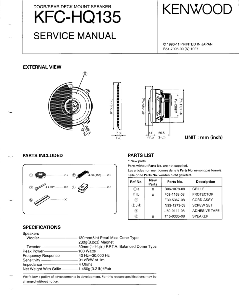 Kenwood KFC-HQ135 User manual