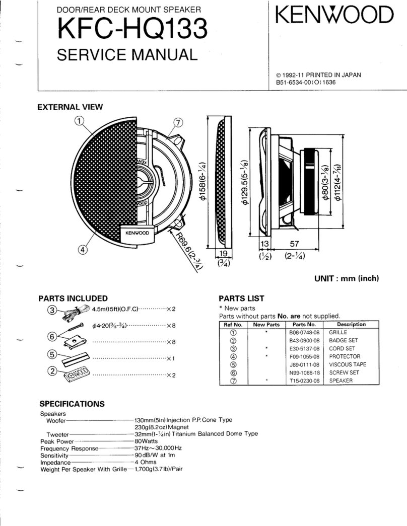 Kenwood KFC-HQ133 User manual