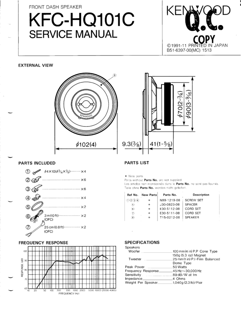 Kenwood KFC-HQ101C User manual Kenwood KFC-HQ101C User manual