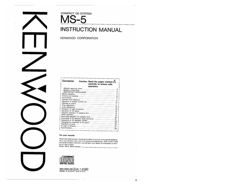 Kenwood MS-5 User manual