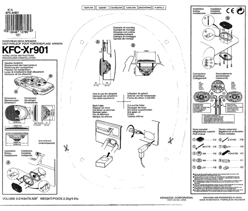 Kenwood KFC-Xr901 User manual