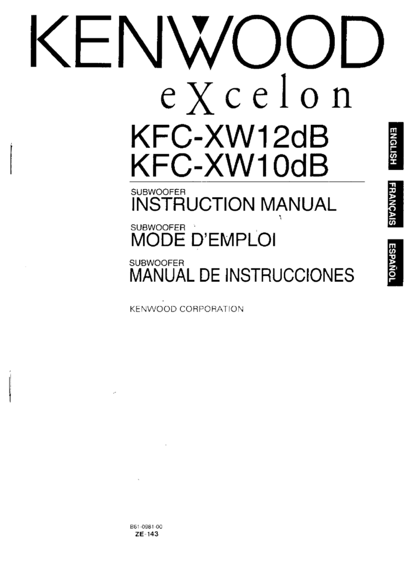 Kenwood Excelon KFC-XW10dB User manual
