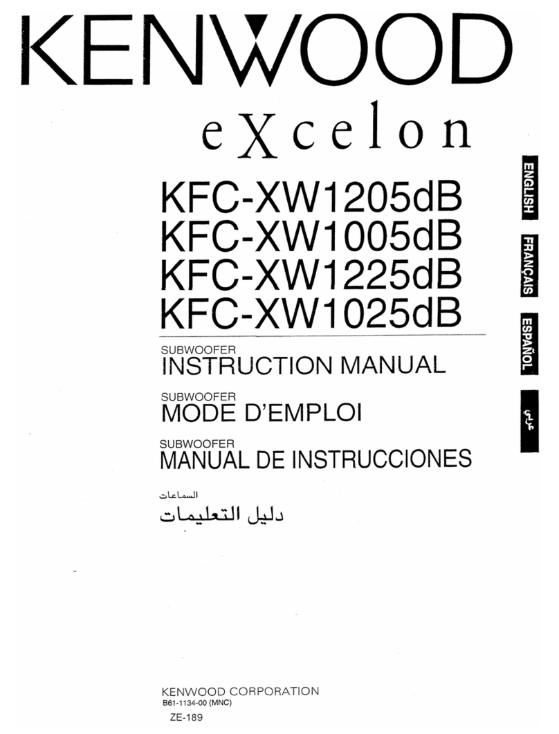 Kenwood Excelon KFC-XW1005dB User manual