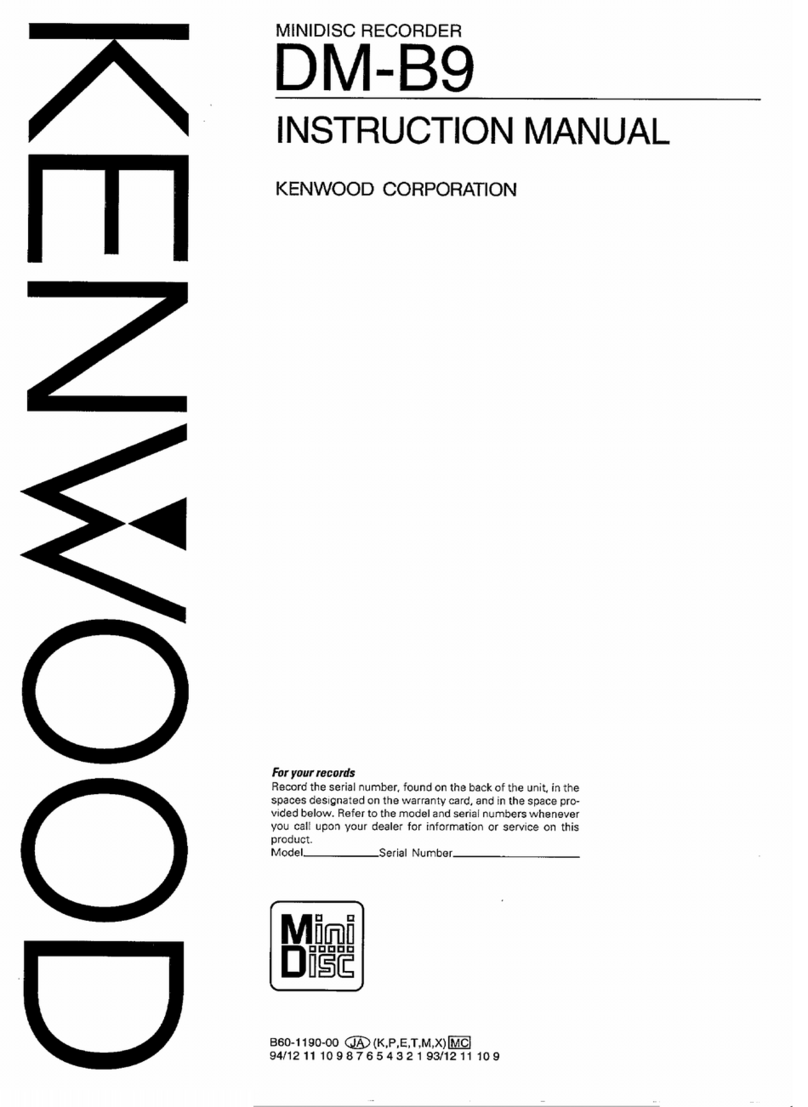 Kenwood DM-B9 User manual
