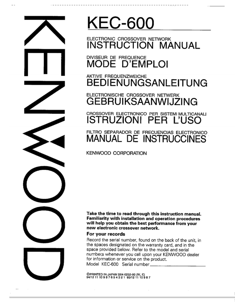 Kenwood KEC-600 User manual
