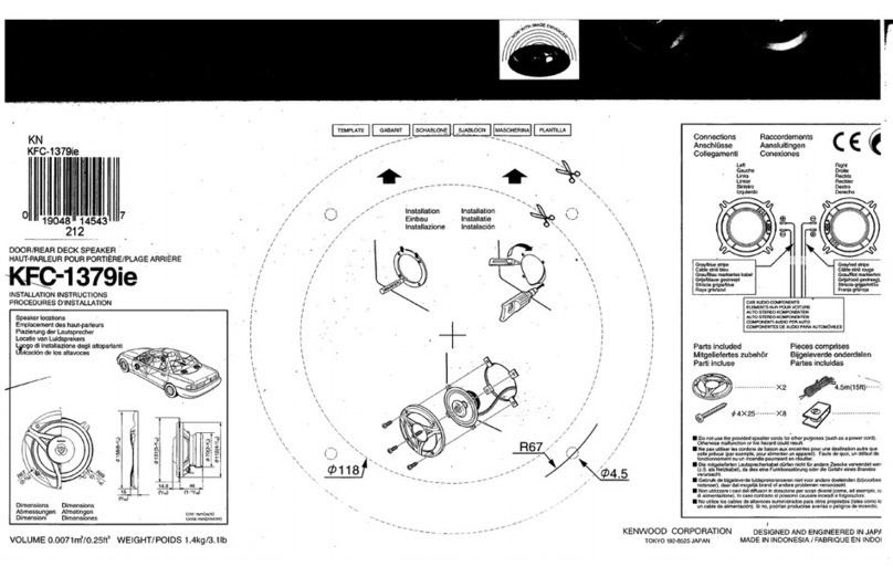 Kenwood KFC-1379ie User manual Kenwood KFC-1379ie User manual