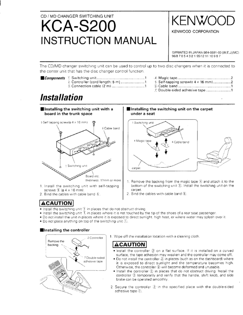 Kenwood KCA-S200 User manual Kenwood KCA-S200 User manual
