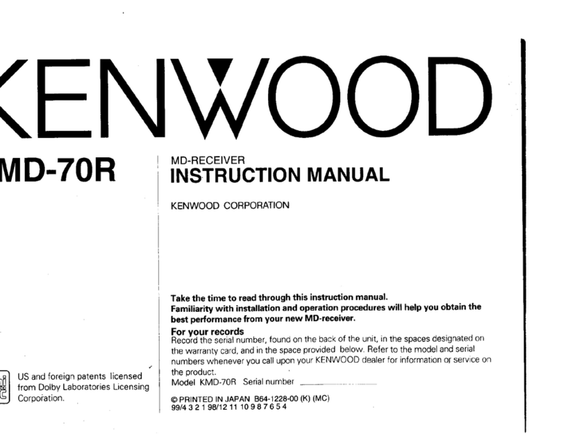 Kenwood KMD-70R User manual
