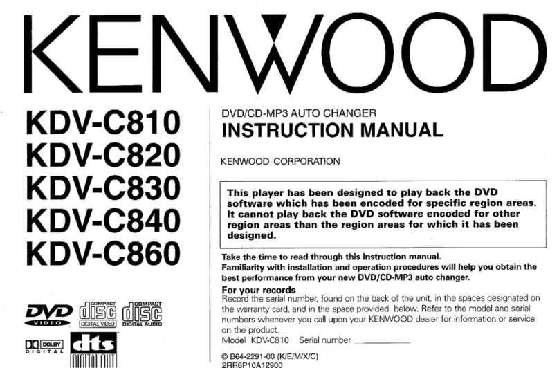 Kenwood KDV-C820 User manual
