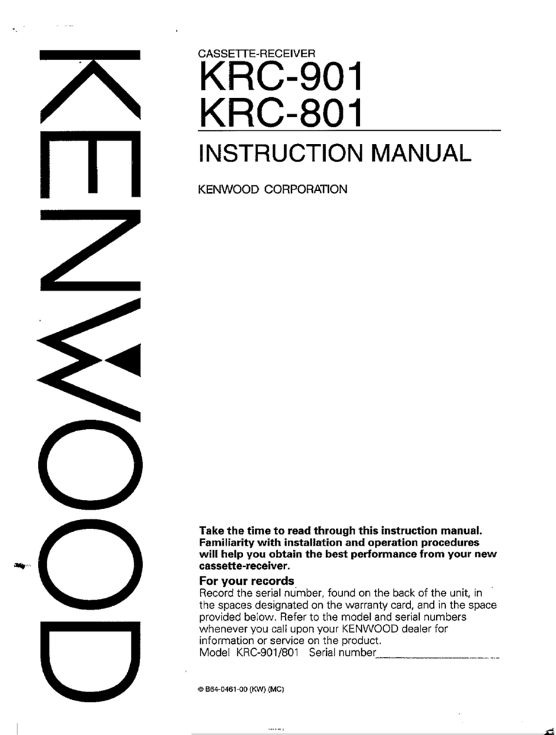 Kenwood KRC-801 instruction manual Kenwood KRC-801 instruction manual