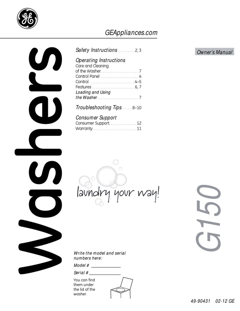 GE GTWN5550DWW User manual