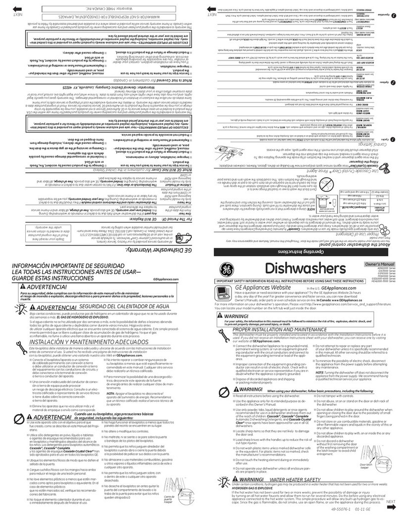 GE GSD4000DBB User manual