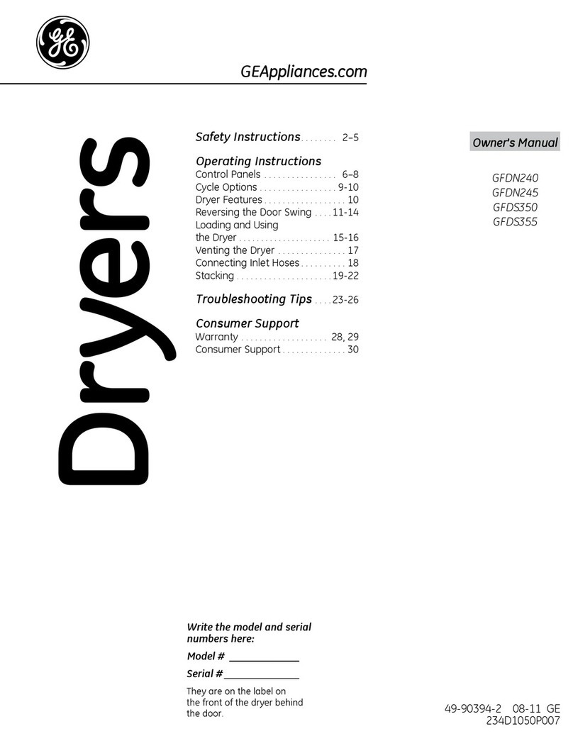 GE GFDS350GLWW User manual