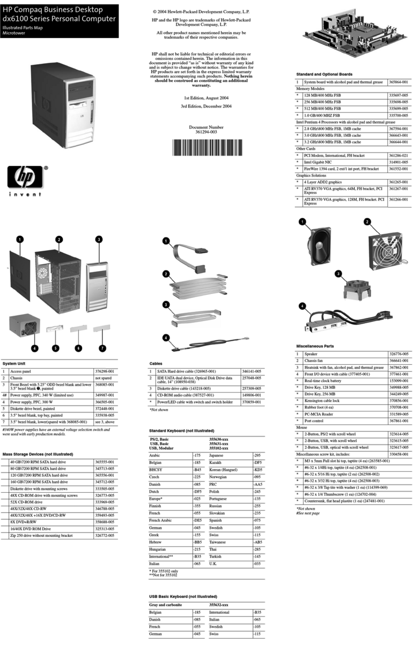 HP Compaq dx6100 MT Manual