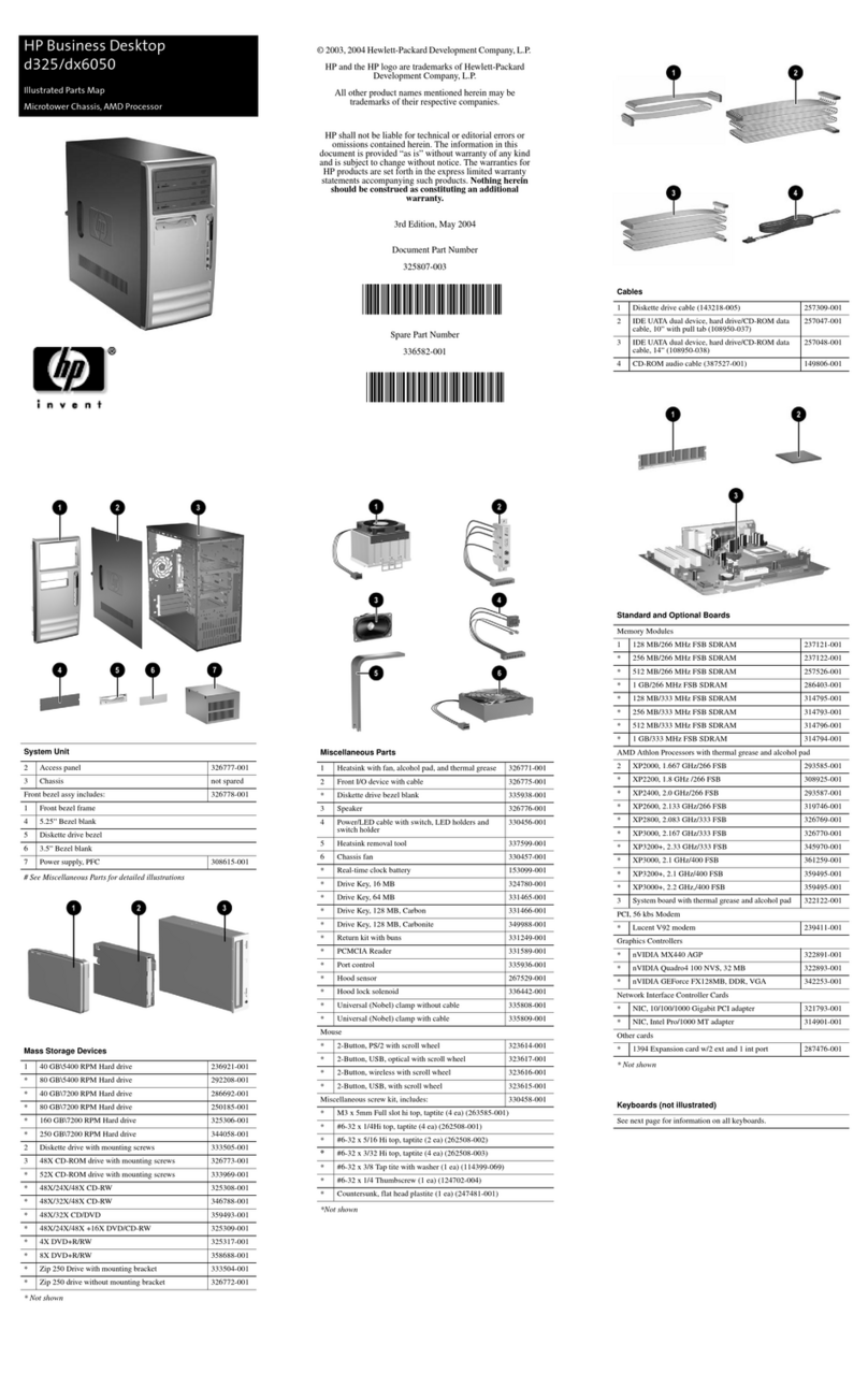 HP Compaq dx6050 MT supplementary guide