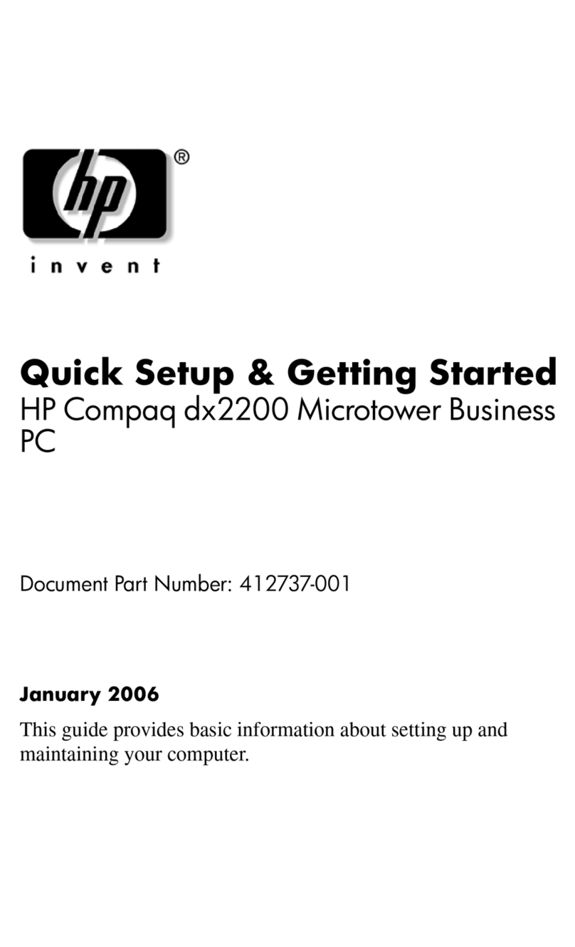HP Compaq dx2200 MT Series User manual