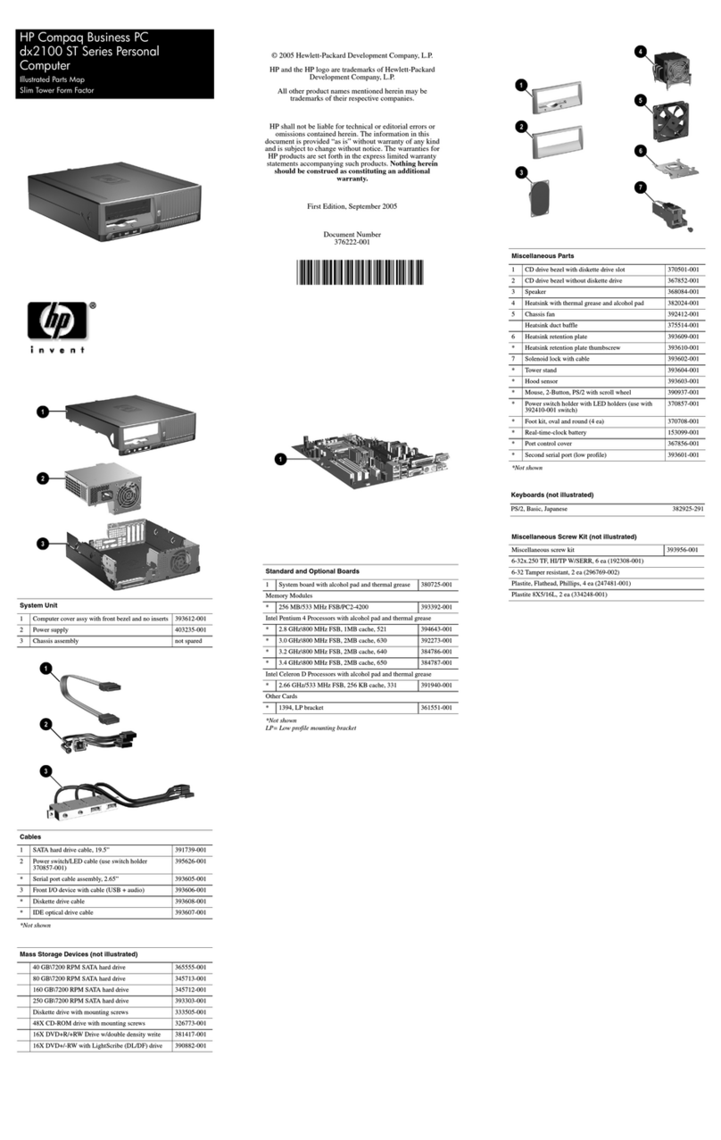 HP Compaq dx2100 ST supplementary guide