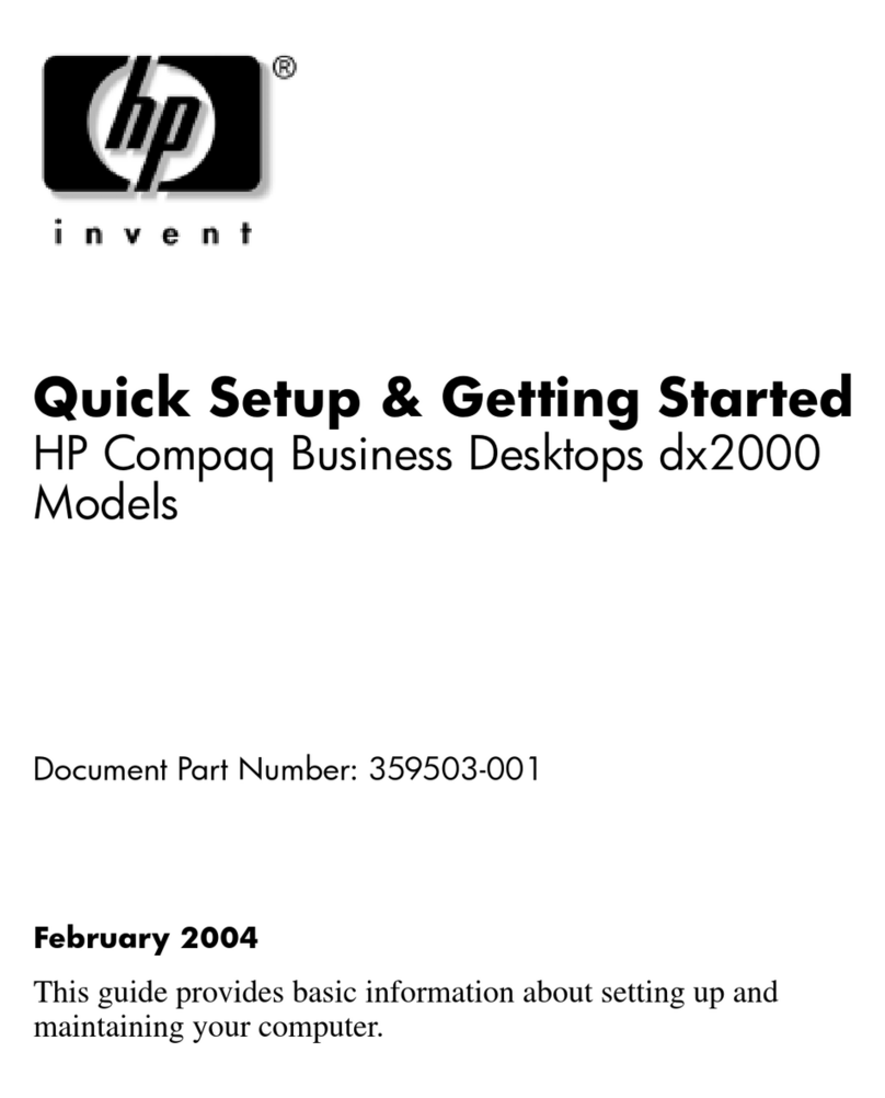 HP Compaq dx2000 MT User manual