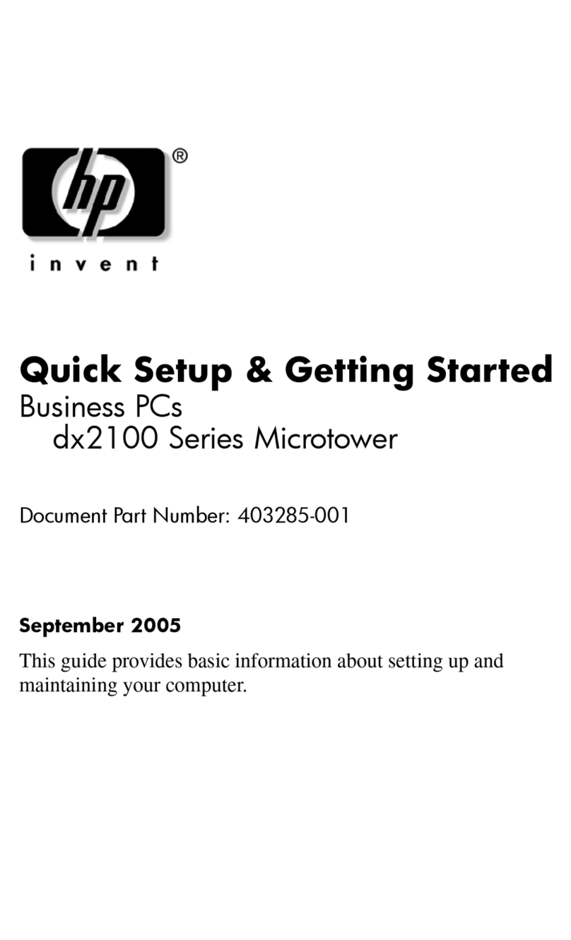 HP Compaq dx2100 MT Series User manual