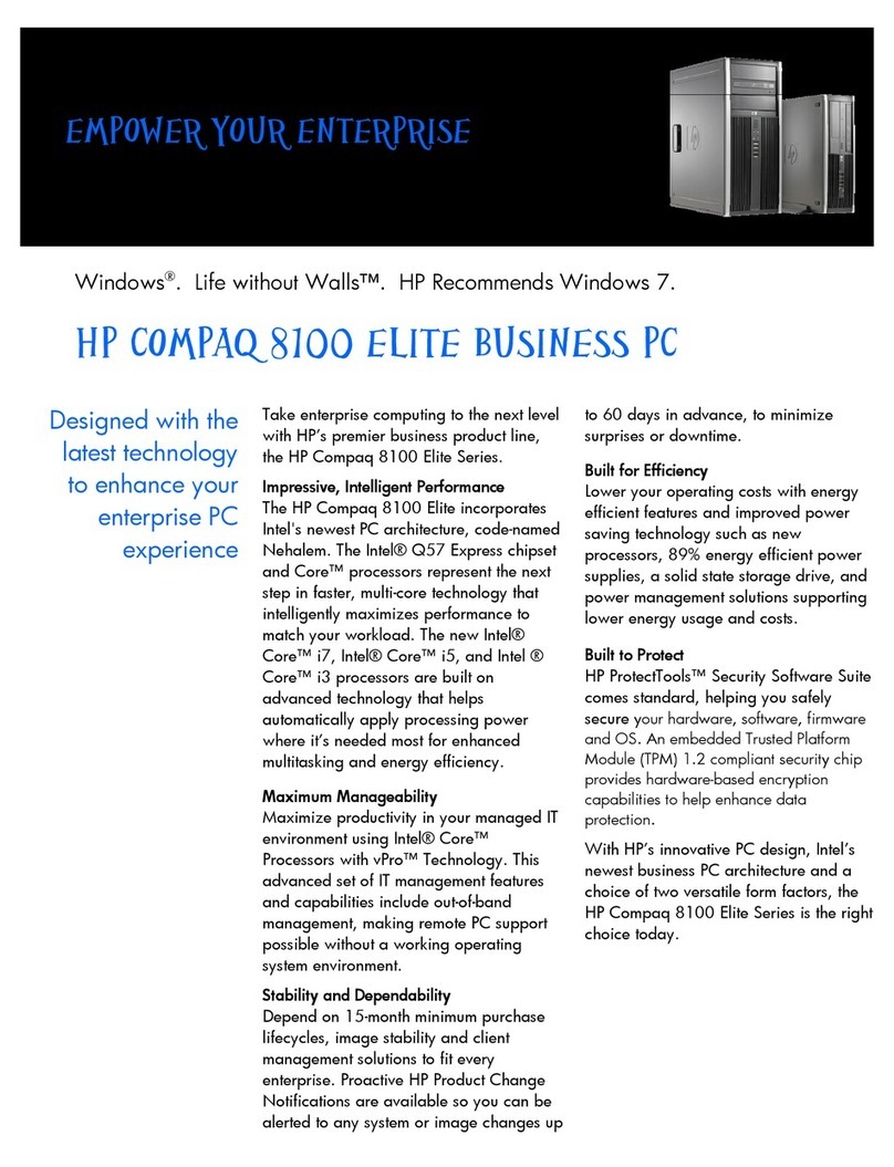 HP Compaq Elite 8000 CMT User manual