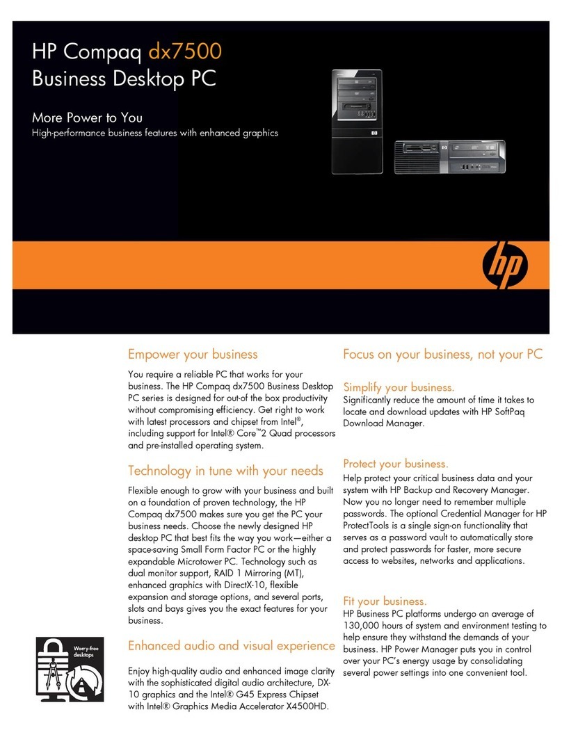 HP Compaq dx7500 Specifications