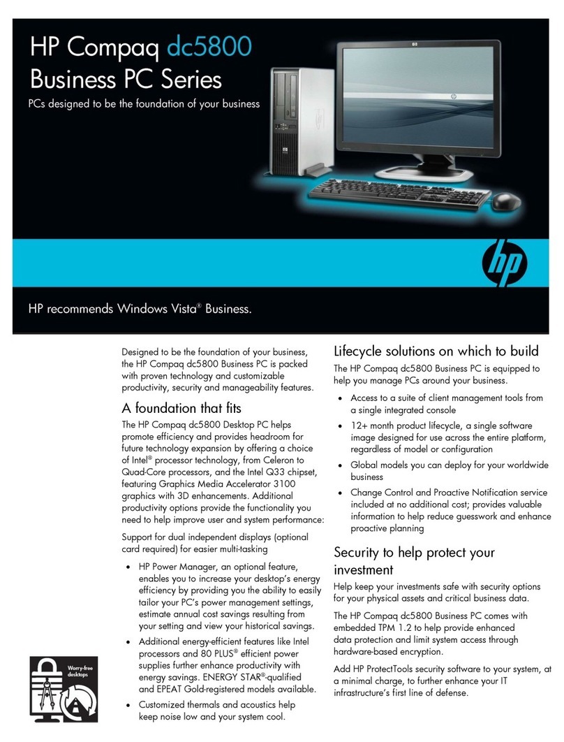HP Compaq dc5800 Specifications