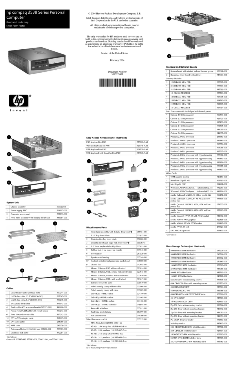 HP Compaq d538 SFF Manual