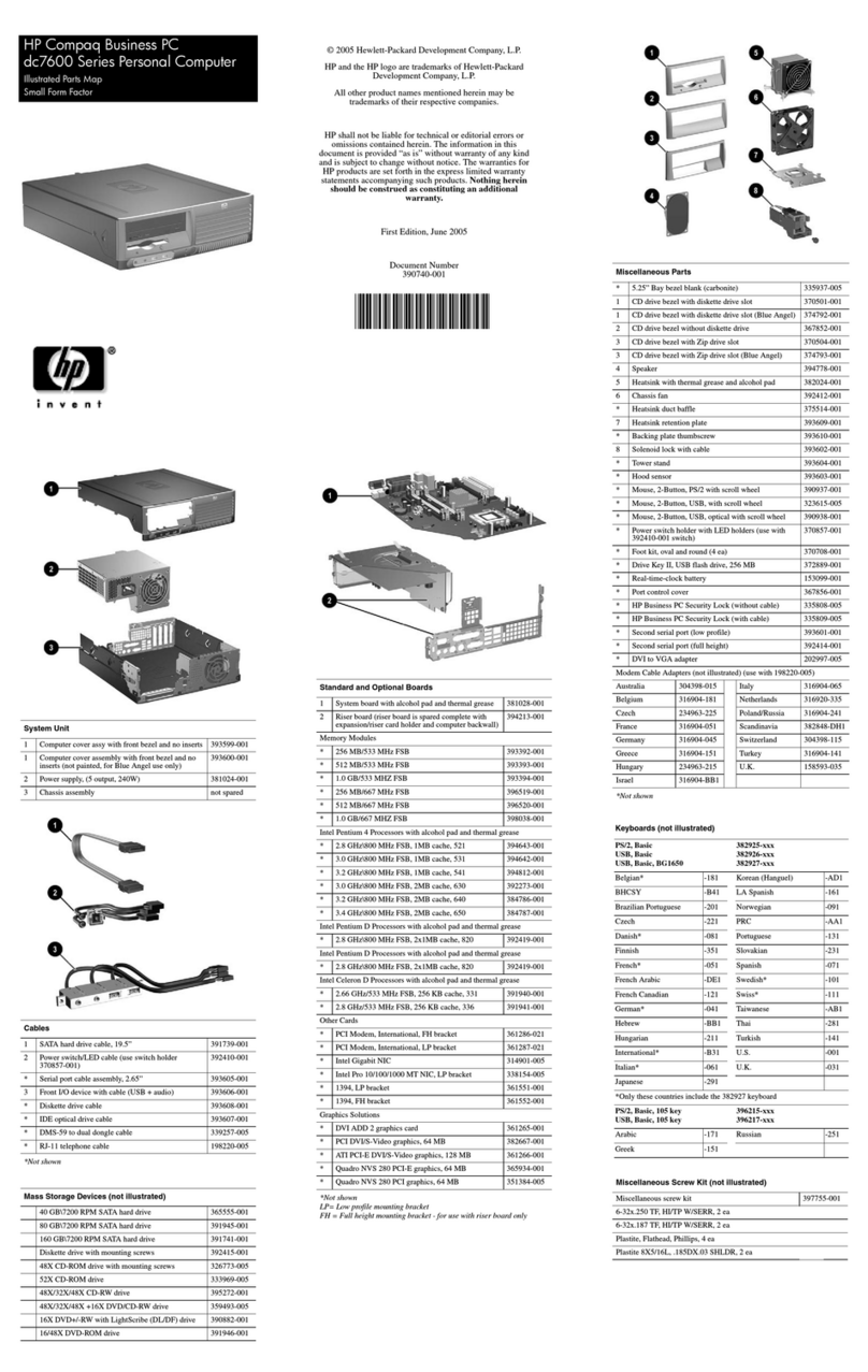 HP Compaq dc7600 SFF Manual HP Compaq dc7600 SFF Manual
