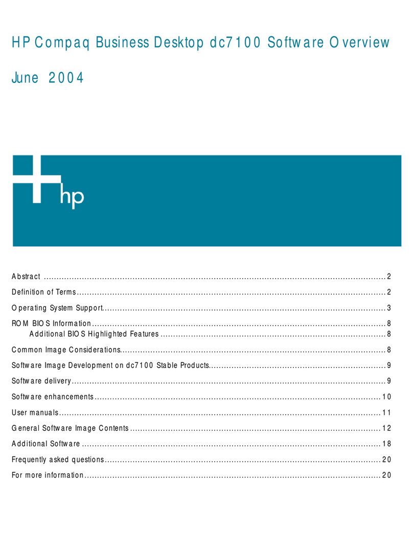 HP Compaq dc7100 DT Installation and operation manual