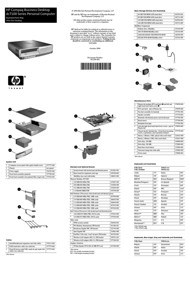 HP Compaq dc7100 DT Manual