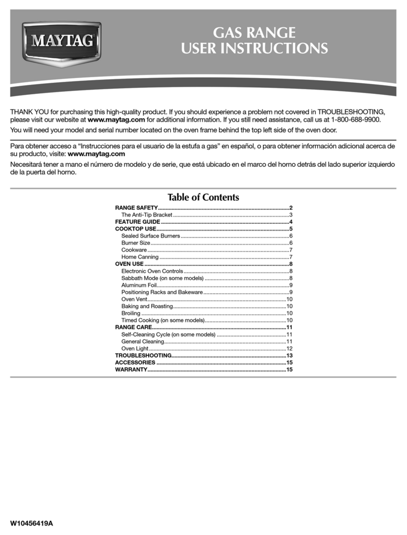 Maytag MGR7685AB User instructions