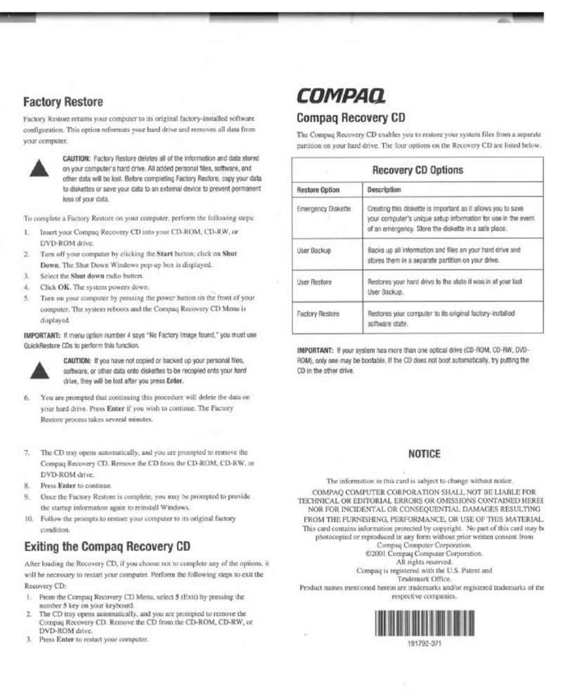 HP Compaq Presario Manual