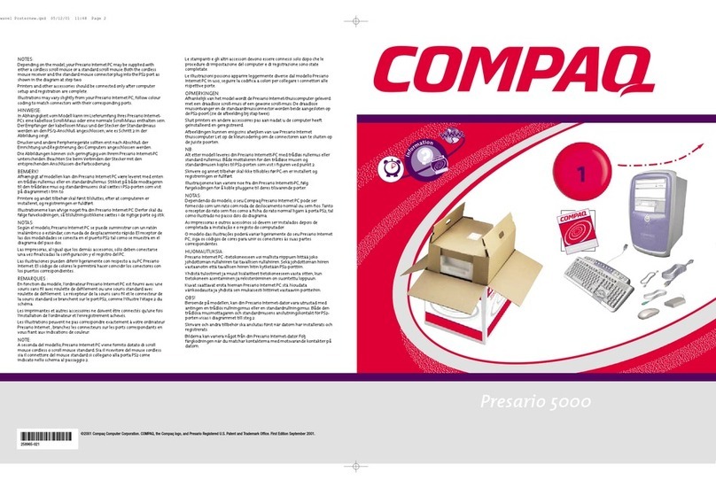 HP Compaq Presario Quick setup HP Compaq Presario Quick setup