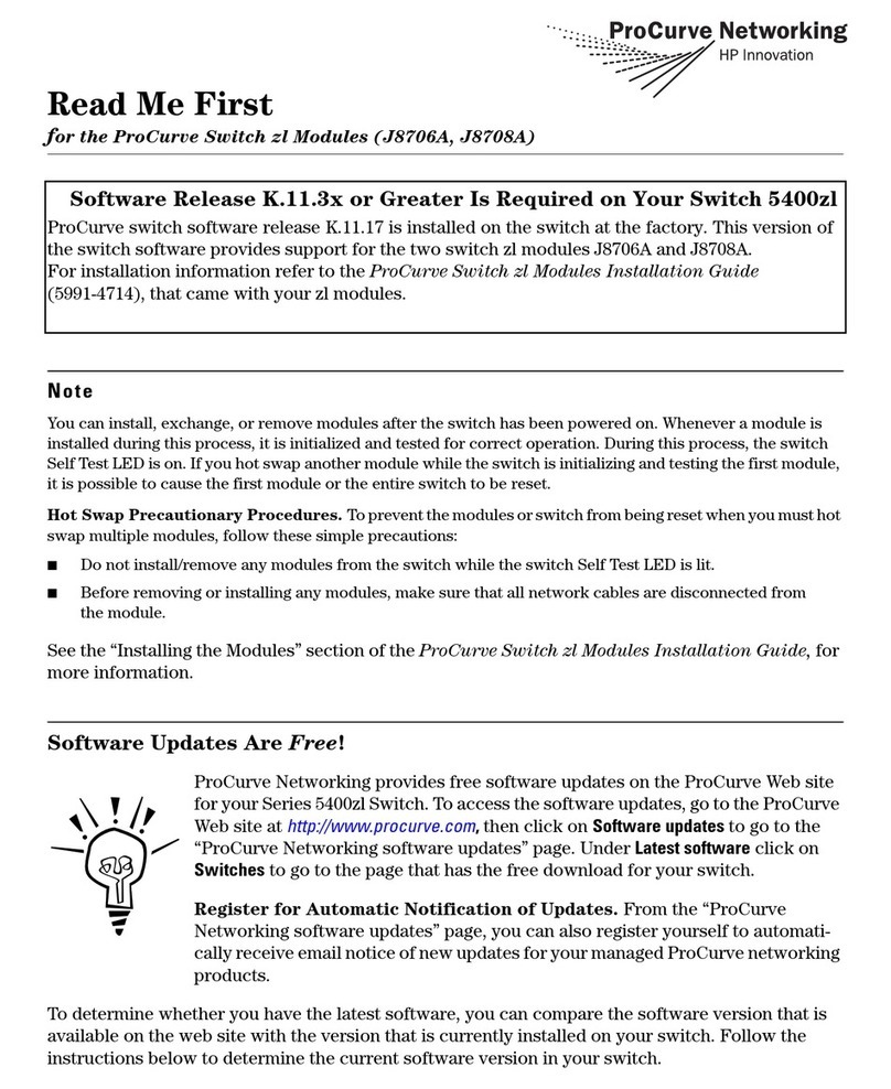 HP ProCurve J8708A Manual