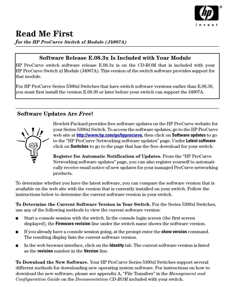HP ProCurve Switch xl Module User manual