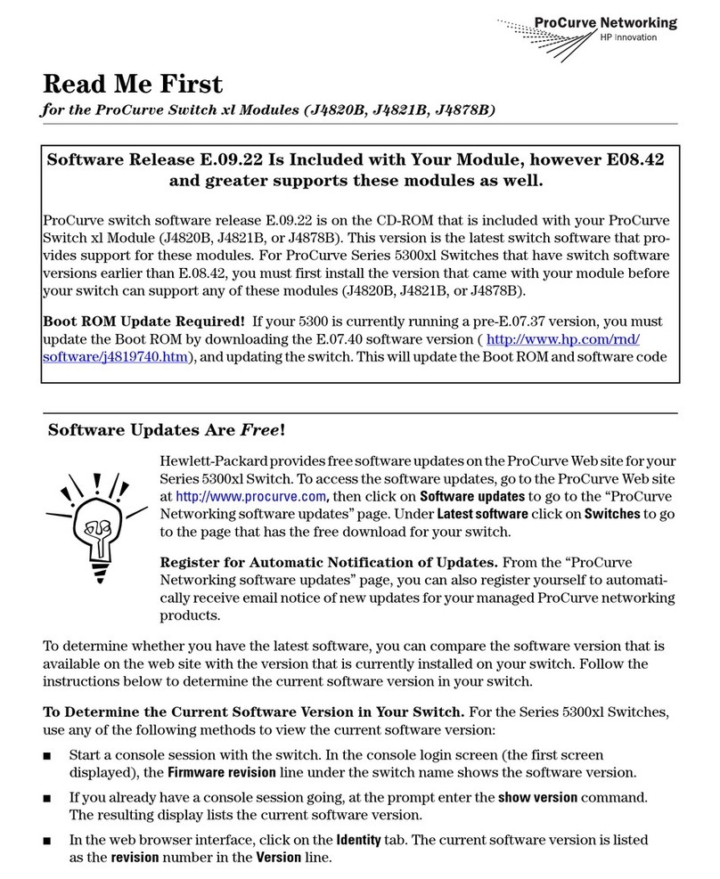 HP ProCurve Switch xl Module Manual
