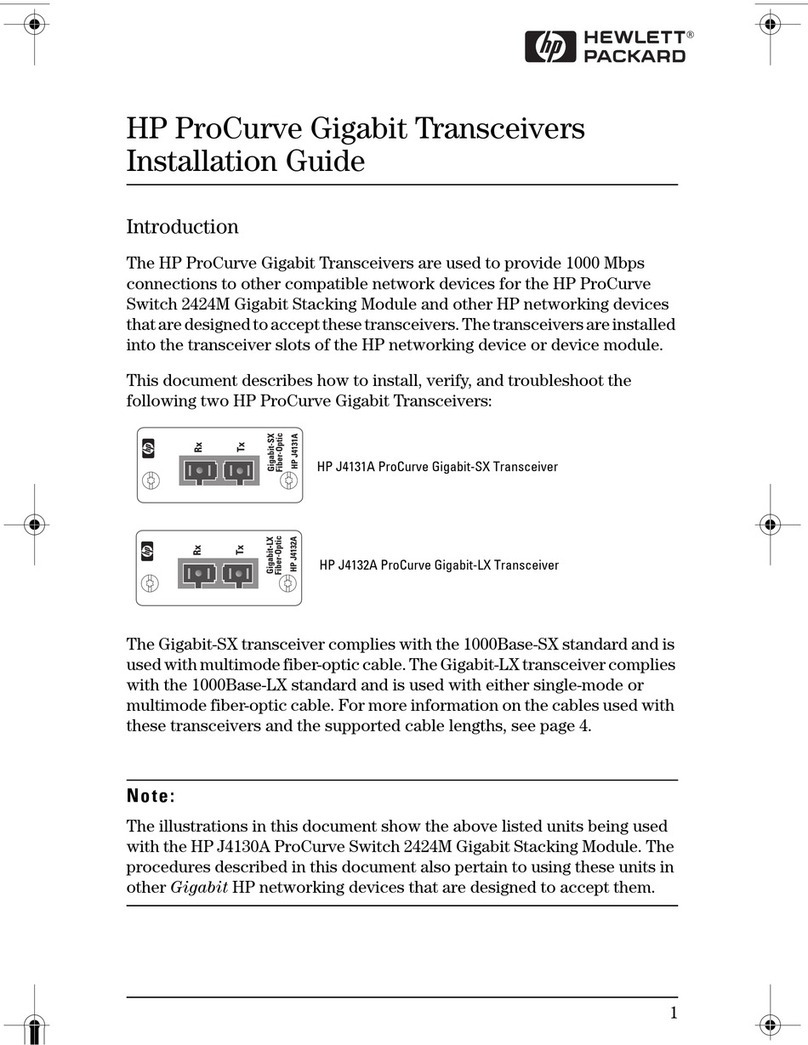 HP ProCurve Gigabit-LX User manual